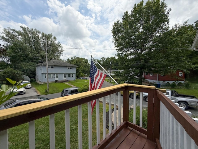 16-18 Claremont Ct, Middletown, NY 10940 - wooden terrace featuring a yard