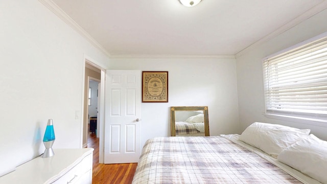 16-18 Claremont Ct, Middletown, NY 10940 - bedroom featuring light wood-style floors and ornamental molding