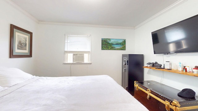 16-18 Claremont Ct, Middletown, NY 10940 - bedroom with crown molding and cooling unit