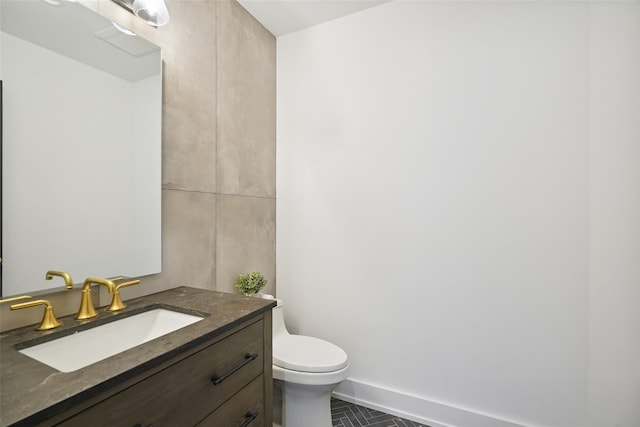 23 Sylvan Rd, Rye Brook, NY 10573 - half bath with vanity and tile patterned floors