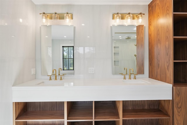 23 Sylvan Rd, Rye Brook, NY 10573 - full bathroom featuring double vanity and a shower