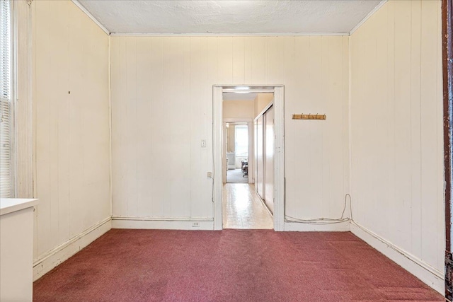 59-30 70th Ave, Ridgewood, NY 11385 - carpeted empty room featuring wooden walls