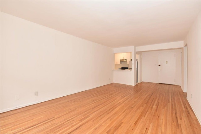400 E 17th St Unit 600, Brooklyn, NY 11226 - unfurnished living room with light wood-style floors
