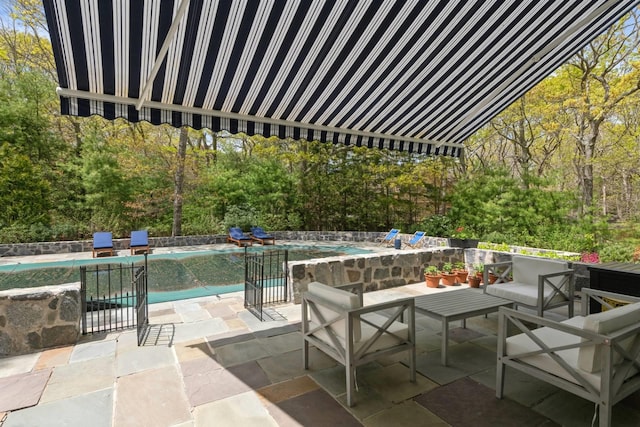 715 Hands Creek Rd, East Hampton, NY 11937 - view of patio featuring a covered pool