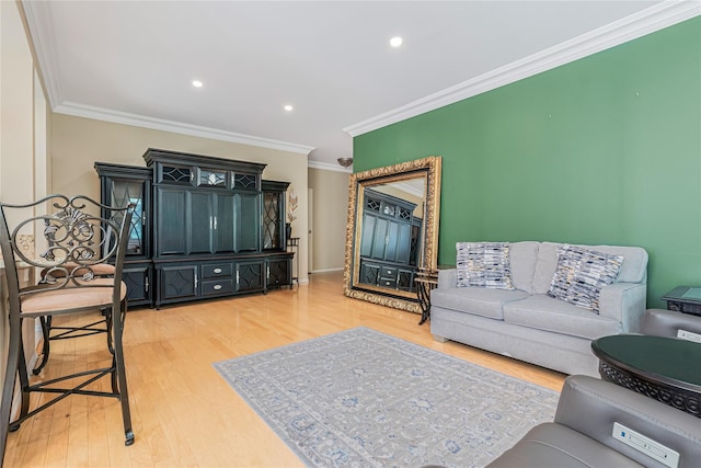 55 Oceana Dr E Unit 1B, Brooklyn, NY 11235 - living area with crown molding, light wood-style floors, and recessed lighting