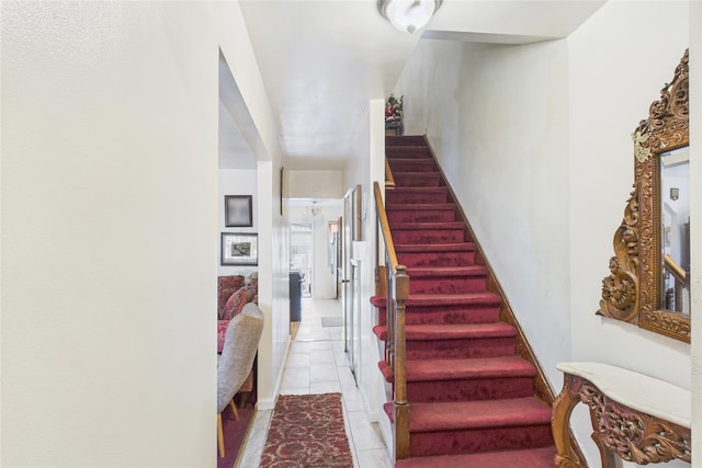 1472 Needham Ave, Bronx, NY 10469 - staircase with tile patterned flooring