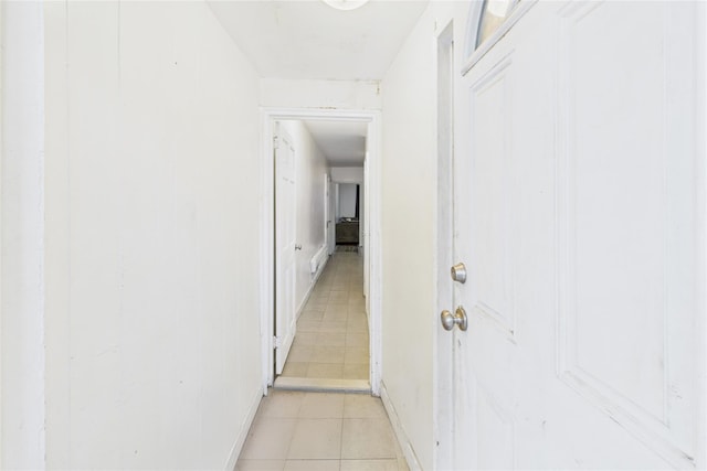 1472 Needham Ave, Bronx, NY 10469 - hallway with light tile patterned floors and baseboards