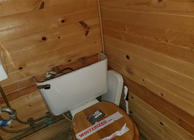 785 S St, Plattekill, NY 12528 - bathroom featuring toilet and wooden walls