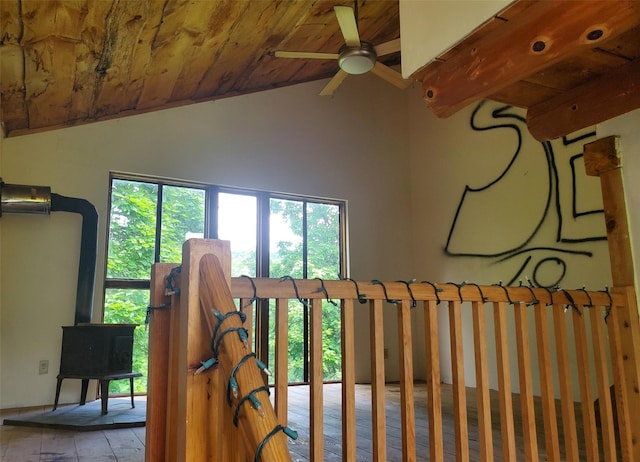 785 S St, Plattekill, NY 12528 - detailed view of wood ceiling, ceiling fan, and wood finished floors