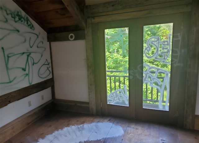 785 S St, Plattekill, NY 12528 - entryway featuring french doors and wood-type flooring