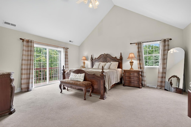 70 Hosner Mountain Rd, Hopewell Junction, NY 12533 - bedroom with light carpet and high vaulted ceiling