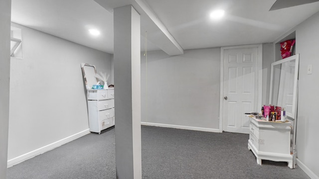 164-02 107th Ave, Jamaica, NY 11433 - finished basement featuring baseboards and dark colored carpet