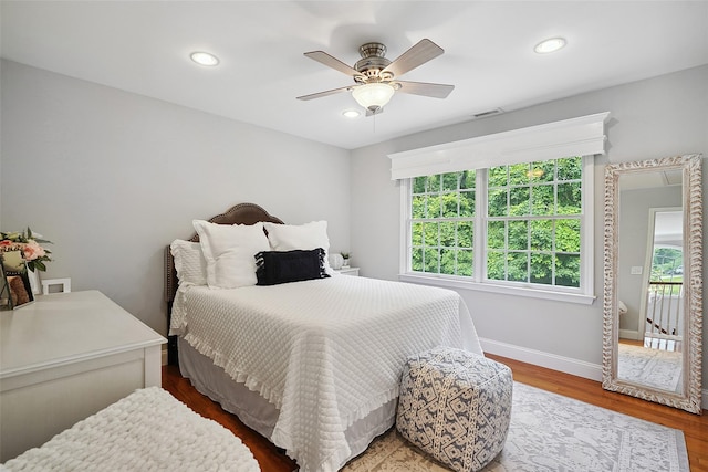 53 Quail Ln, Brewster, NY 10509 - bedroom with multiple windows, recessed lighting, wood finished floors, and ceiling fan
