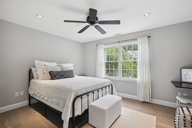 53 Quail Ln, Brewster, NY 10509 - bedroom featuring recessed lighting, wood finished floors, and a ceiling fan