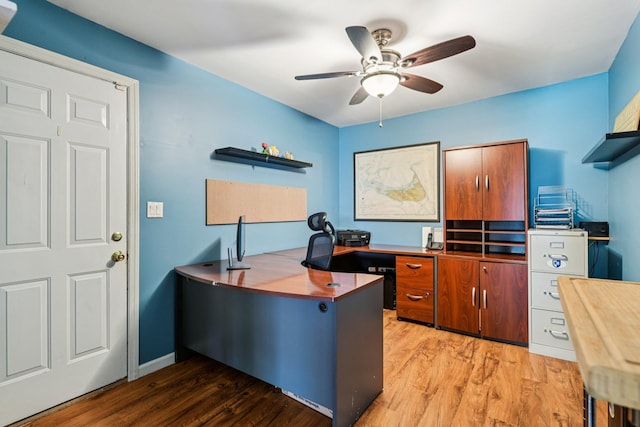 11 Kim Ave, Smithtown, NY 11787 - home office with ceiling fan and light wood finished floors