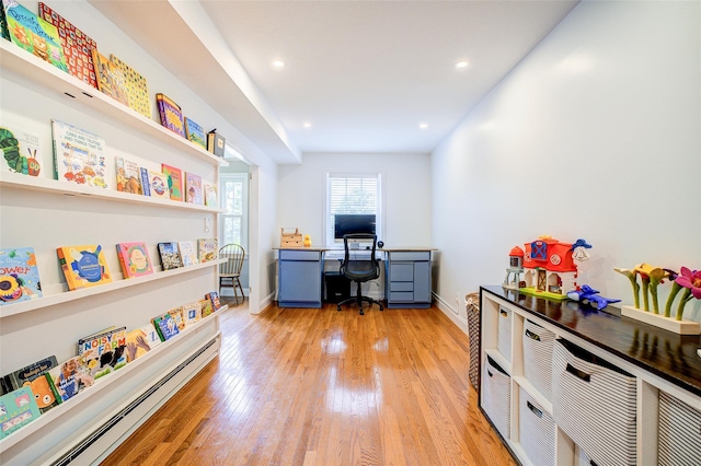 14 Flower Hill Rd, Poughkeepsie, NY 12603 - office space featuring light wood-type flooring, recessed lighting, and baseboard heating