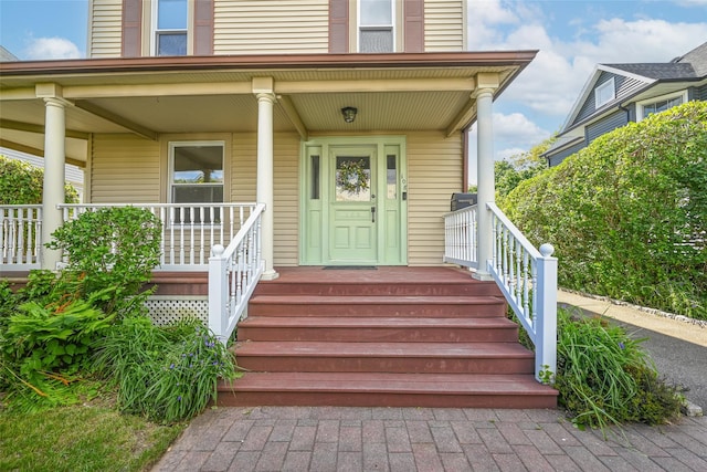 108 N Forest Ave, Rockville Centre, NY 11570 - doorway to property with covered porch