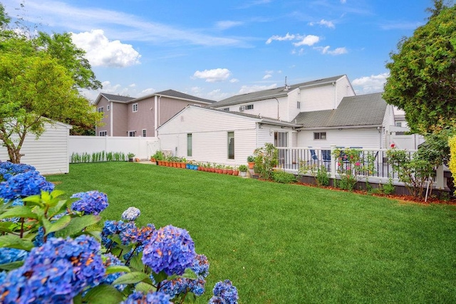 11 Sunrise St, Plainview, NY 11803 - fenced yard featuring a deck