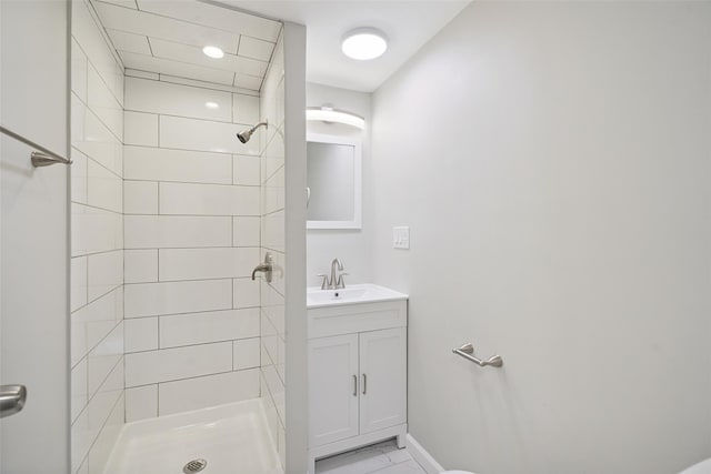 45 Juniper Dr, Lincolndale, NY 10541 - bathroom with a shower stall, vanity, and marble finish floors