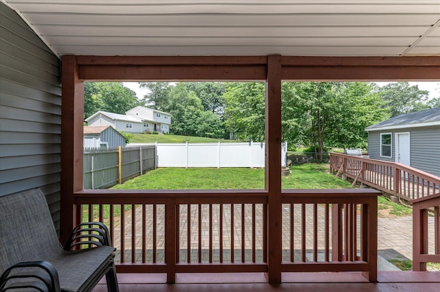 3 Preston Pl, Patterson, NY 12563 - deck with a fenced backyard