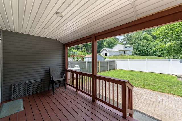 3 Preston Pl, Patterson, NY 12563 - deck featuring a fenced backyard