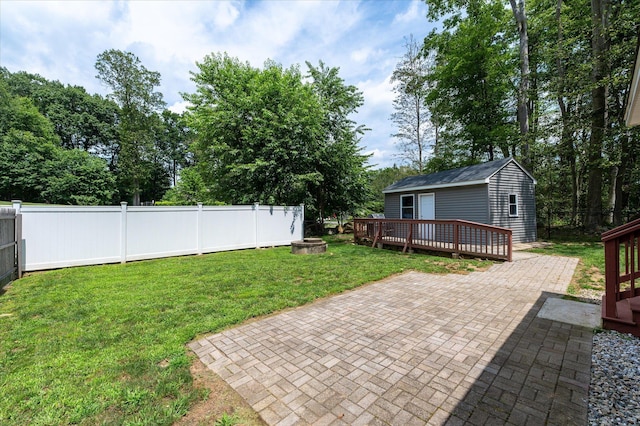 3 Preston Pl, Patterson, NY 12563 - view of yard featuring a patio and a wooden deck