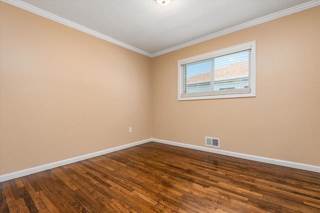 160-46 84th St, Howard Beach, NY 11414 - unfurnished room featuring ornamental molding and dark wood finished floors