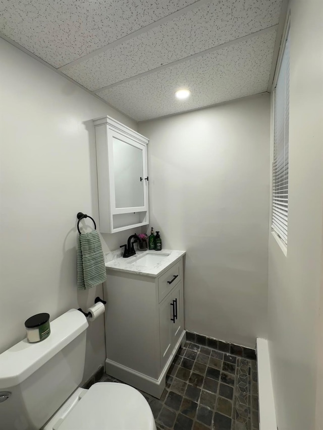 27 W Ave, Putnam Valley, NY 10579 - half bath featuring a paneled ceiling, vanity, and recessed lighting