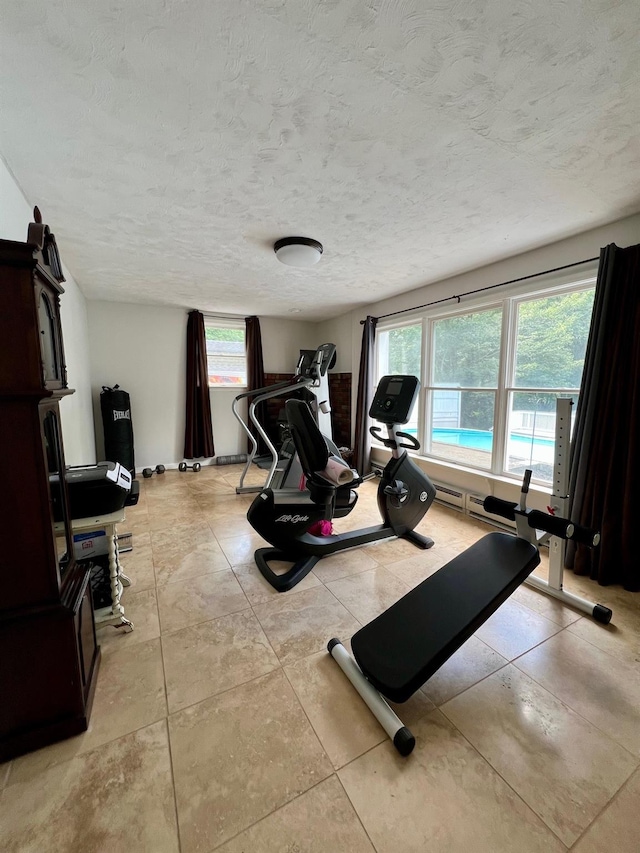 27 W Ave, Putnam Valley, NY 10579 - exercise room with a textured ceiling