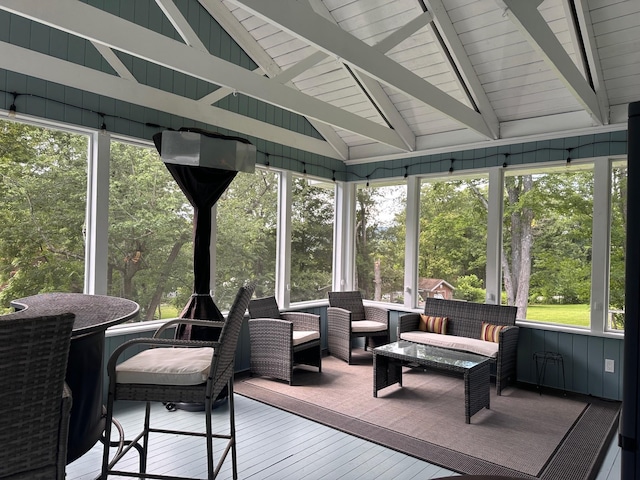 27 W Ave, Putnam Valley, NY 10579 - sunroom / solarium featuring an outdoor hangout area and view of wooded area