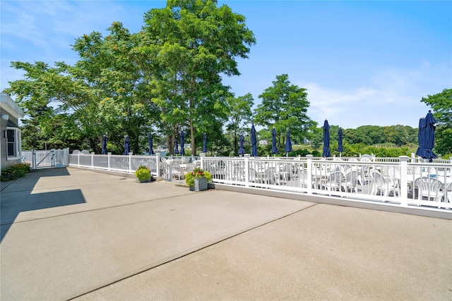 365 Seabreeze Ct, Moriches, NY 11955 - view of patio featuring a gate
