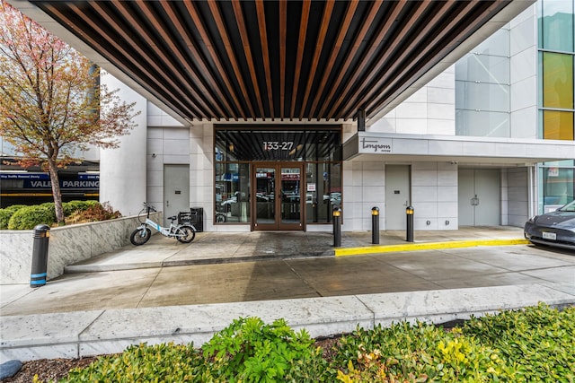 133-36 37th Ave Unit 10, Flushing, NY 11354 - view of exterior entry featuring french doors