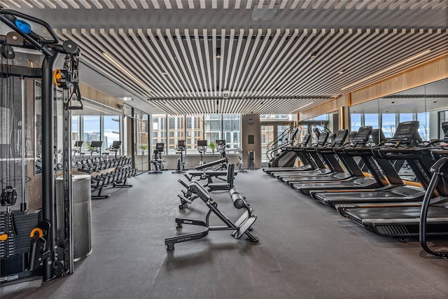 133-36 37th Ave Unit 10, Flushing, NY 11354 - workout area featuring plenty of natural light