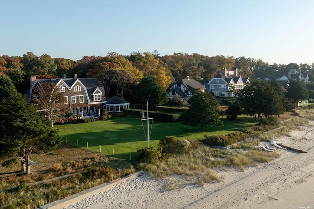 12120 New Suffolk Ave, Cutchogue, NY 11935 - view of home's community featuring a yard and a residential view