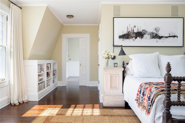 12120 New Suffolk Ave, Cutchogue, NY 11935 - bedroom featuring wood finished floors and crown molding