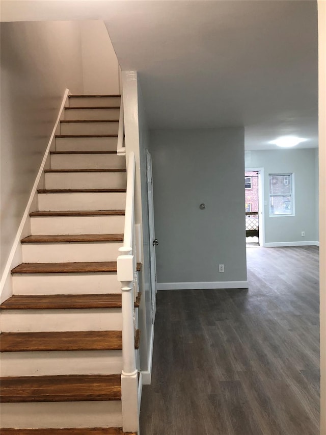 148-03 Horace Harding Expy, Flushing, NY 11367 - stairway featuring wood finished floors and baseboards
