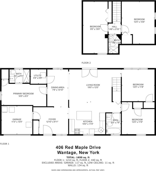 406 Red Maple Dr W, Wantagh, NY 11793 - view of property floor plan
