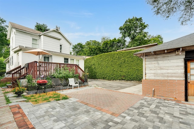110 Pine Ave, Ossining, NY 10562 - view of patio / terrace with a wooden deck