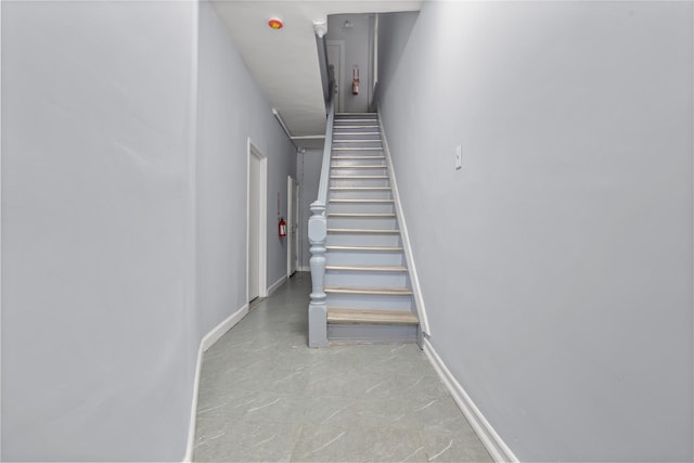 123 Elm St, Yonkers, NY 10701 - staircase with baseboards
