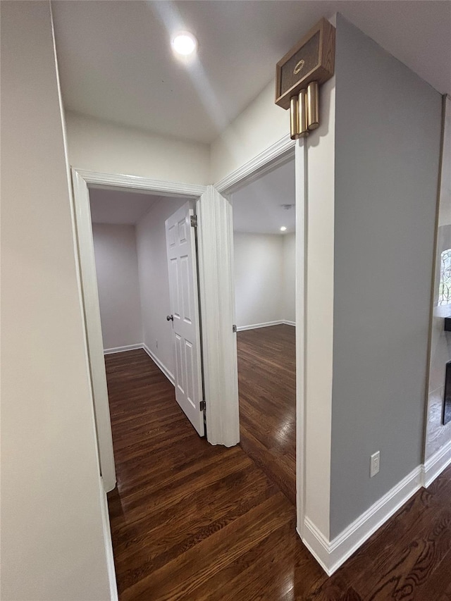 868 Oliver Ave, Westbury, NY 11590 - hallway featuring dark wood-style flooring
