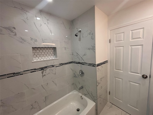 868 Oliver Ave, Westbury, NY 11590 - bathroom featuring marble finish flooring and shower / washtub combination