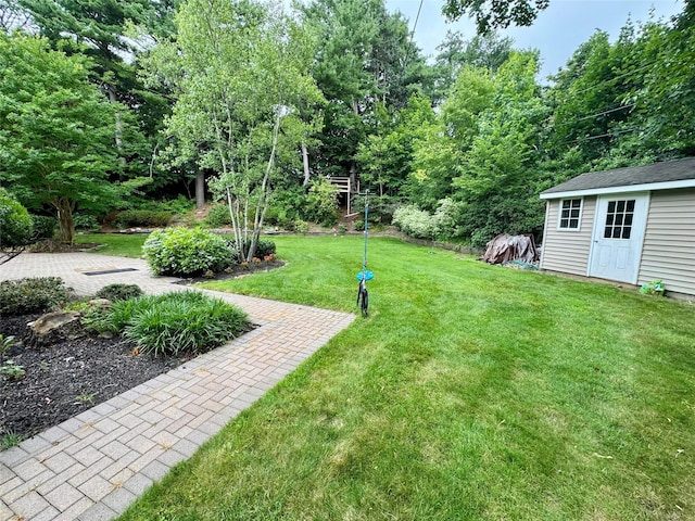 10 Hazelwood Ct, Jericho, NY 11753 - view of green lawn featuring an outdoor structure