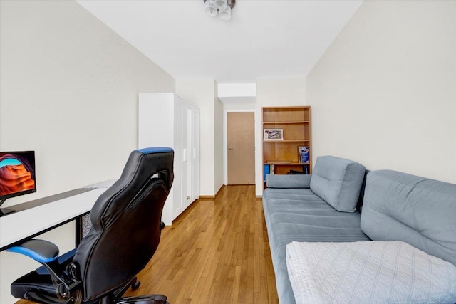 2615 Homecrest Ave Unit 1D, Brooklyn, NY 11235 - office area with light wood-style floors and baseboards