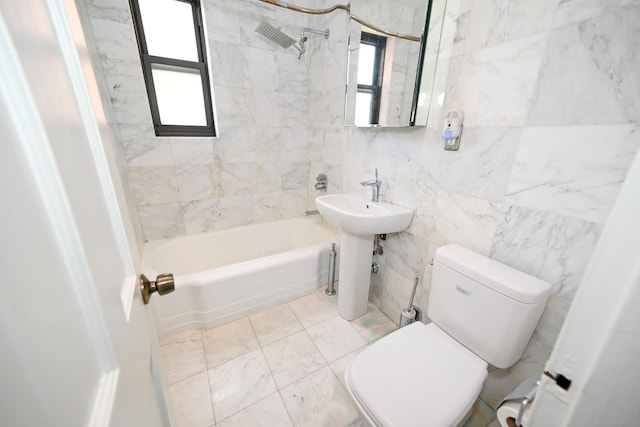 84-01 Main St Unit 410, Briarwood, NY 11435 - full bathroom with shower / tub combination and tile walls