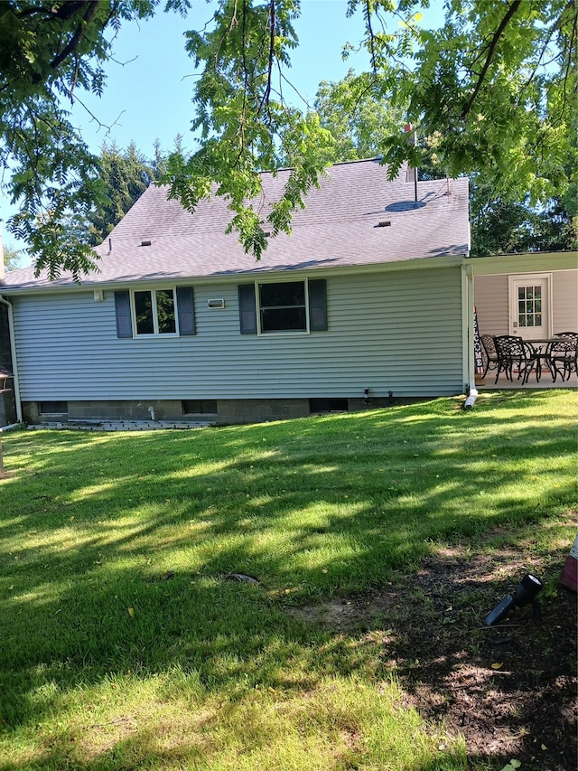 1427 Rte 44 55, Clintondale, NY 12515 - rear view of property with a yard, a shingled roof, and a patio