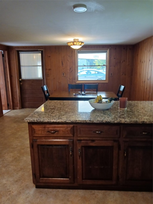 1427 Rte 44 55, Clintondale, NY 12515 - kitchen with wooden walls, light stone counters, and healthy amount of natural light