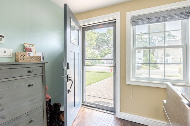 59 Acre Ln, Hicksville, NY 11801 - doorway with wood finished floors