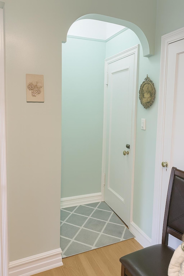 3545 81st St Unit C2, Jackson Heights, NY 11372 - hallway featuring wood finished floors and arched walkways