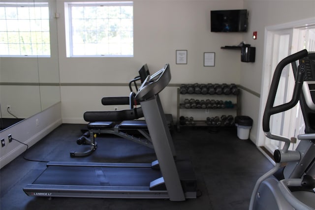 33 Sunflower Ridge Rd, South Setauket, NY 11720 - workout area featuring baseboards