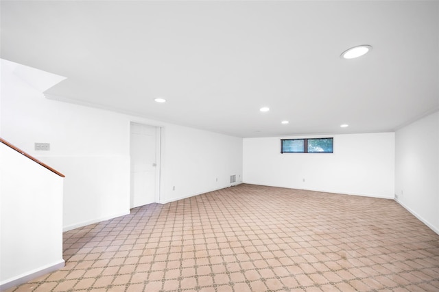 18 Sutton Ter, Jericho, NY 11753 - basement with recessed lighting and light colored carpet